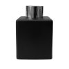 Quadratischer Duftdiffusor Schwarz Matt 100 ml – Silber – lackierte Diffusorflasche, Produktansicht