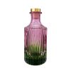 Geriffelter Duftdiffusor – Rosa-Grün ombre 200 ml – Gold – lackierte Diffusorflasche, Produktansicht