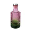 Geriffelter Duftdiffusor – Rosa-Grün ombre 200 ml – Silber – lackierte Diffusorflasche, Produktansicht