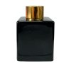 Quadratischer Duftdiffusor Schwarz Glanz 100 ml – Gold – lackierte Diffusorflasche, Produktansicht