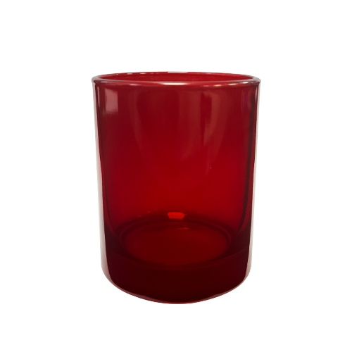Kerzenglas K10 012 in Rot Transparent Glanz