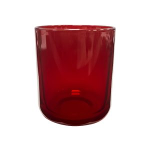Kerzenglas K10 022 in Rot Transparent Glanz
