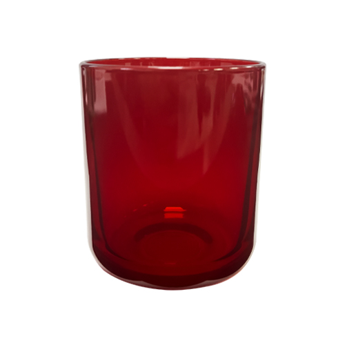 Kerzenglas K10 022 in Rot Transparent Glanz