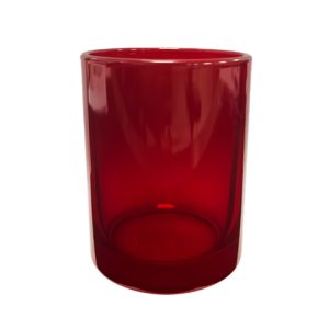 Kerzenglas K10 036 in Rot Transparent Glanz