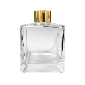 Quadratischer Duftdiffusor 200 ml – Gold – lackierte Diffusorflasche, Produktansicht