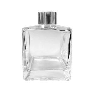 Quadratischer Duftdiffusor 200 ml – Silber – lackierte Diffusorflasche, Produktansicht