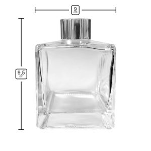 Quadratischer Duftdiffusor 200 ml – Silber – Produktmaße