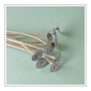 Imprägnierter Baumwolldocht mit Halter – BIO 12, 12 cm [Set 10 Stk.] – Detailansicht 1