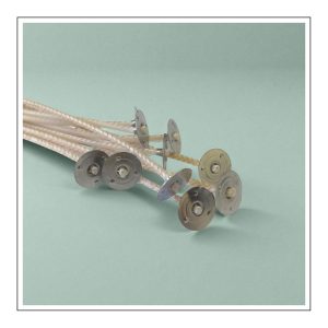 Imprägnierter Baumwolldocht mit Halter – BIO 2, 10 cm [Set 10 Stk.] – Detailansicht 1