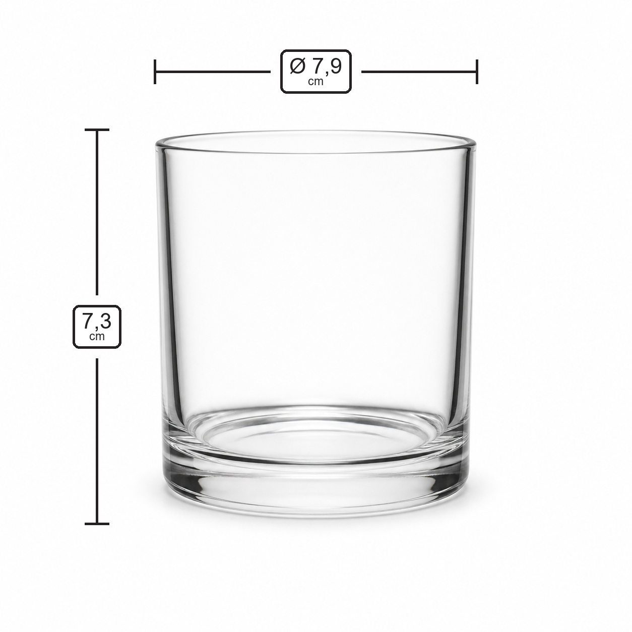 Kerzenglas 250 ml N10-416 – Maße