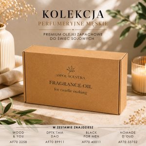 Duftöl-Set für Kerzen – Herrenparfums, 4 × 100 ml – Produktansicht