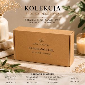 Duftöl-Set für Kerzen – Süße Dessertdüfte, 4 × 100 ml – Produktansicht