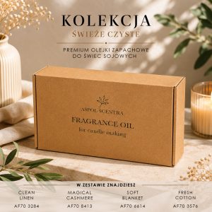 Duftöl-Set für Kerzen – Frische und saubere Düfte, 4 × 100 ml – Produktansicht