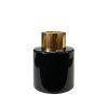 Runder Duftdiffusor Schwarz Glanz 50 ml – Gold – Produktansicht