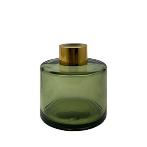 Runder Duftdiffusor Oliv Transparent 100 ml – Gold – Produktansicht
