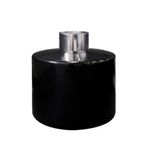 Runder Duftdiffusor Schwarz Glanz 200 ml – Silber – Produktansicht