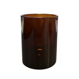Kerzenglas K10 036 in Dunkelbraun Transparent