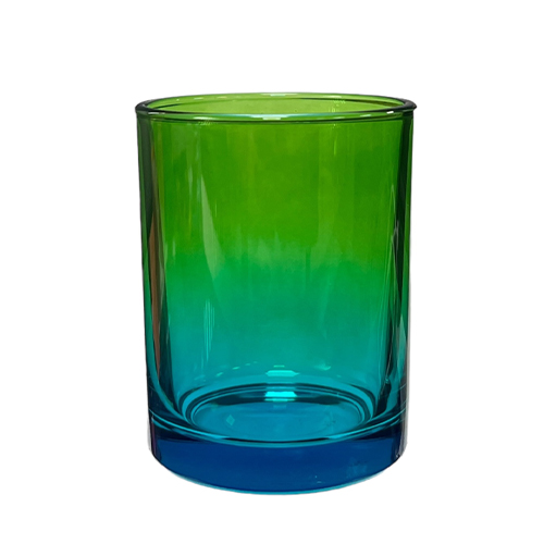 Kerzenglas K10 036 in Grün-Türkis Ombre