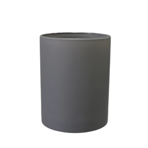 Kerzenglas K10 059 in Grau Matt