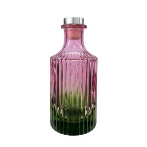 Geriffelter Duftdiffusor – Rosa-Grün ombre 200 ml – Silber – Produktansicht