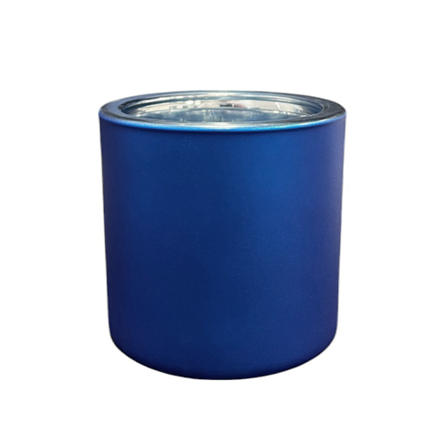 Kerzenglas K10 007 in Blau Matt mit Spiegeleffekt