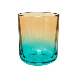 Kerzenglas K10 022 in Orange-Blau Ombre