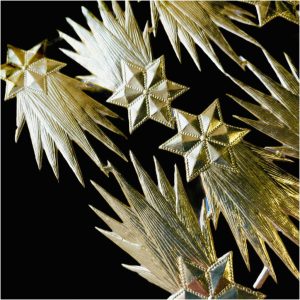 Dekostern mit Franseneffekt – Nahaufnahme von Struktur und Material