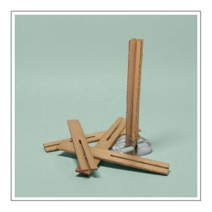 Kreuz-Holzdocht [8 x 60 mm] [Set 5 Stk.] – Detailansicht 1