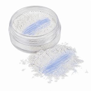 Perlglanzpigment Exterior Blue Satin – Produktfoto im offenen Behälter auf weißem Hintergrund