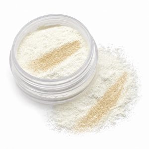 Perlglanzpigment Exterior Dazzling Firegold – Produktfoto im offenen Behälter auf weißem Hintergrund