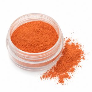 Perlglanzpigment Exterior Flash Red Kylin – Produktfoto im offenen Behälter auf weißem Hintergrund