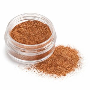 Perlglanzpigment Super Flash Brown – Produktfoto im offenen Behälter auf weißem Hintergrund