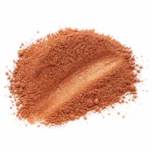Perlglanzpigment Super Flash Brown – loses Perlglanzpigment-Pulver auf weißem Hintergrund