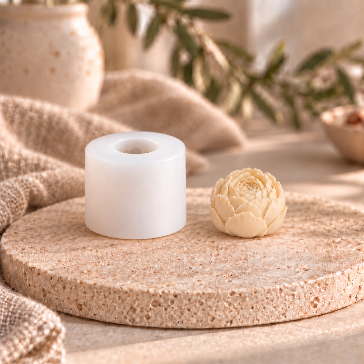 Silikonform für Seifen – Pfingstrose