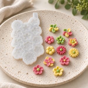 Silikonform für Seifen – Kleine Blüten