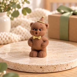Silikonform für Seifen – Teddybär mit Mütze