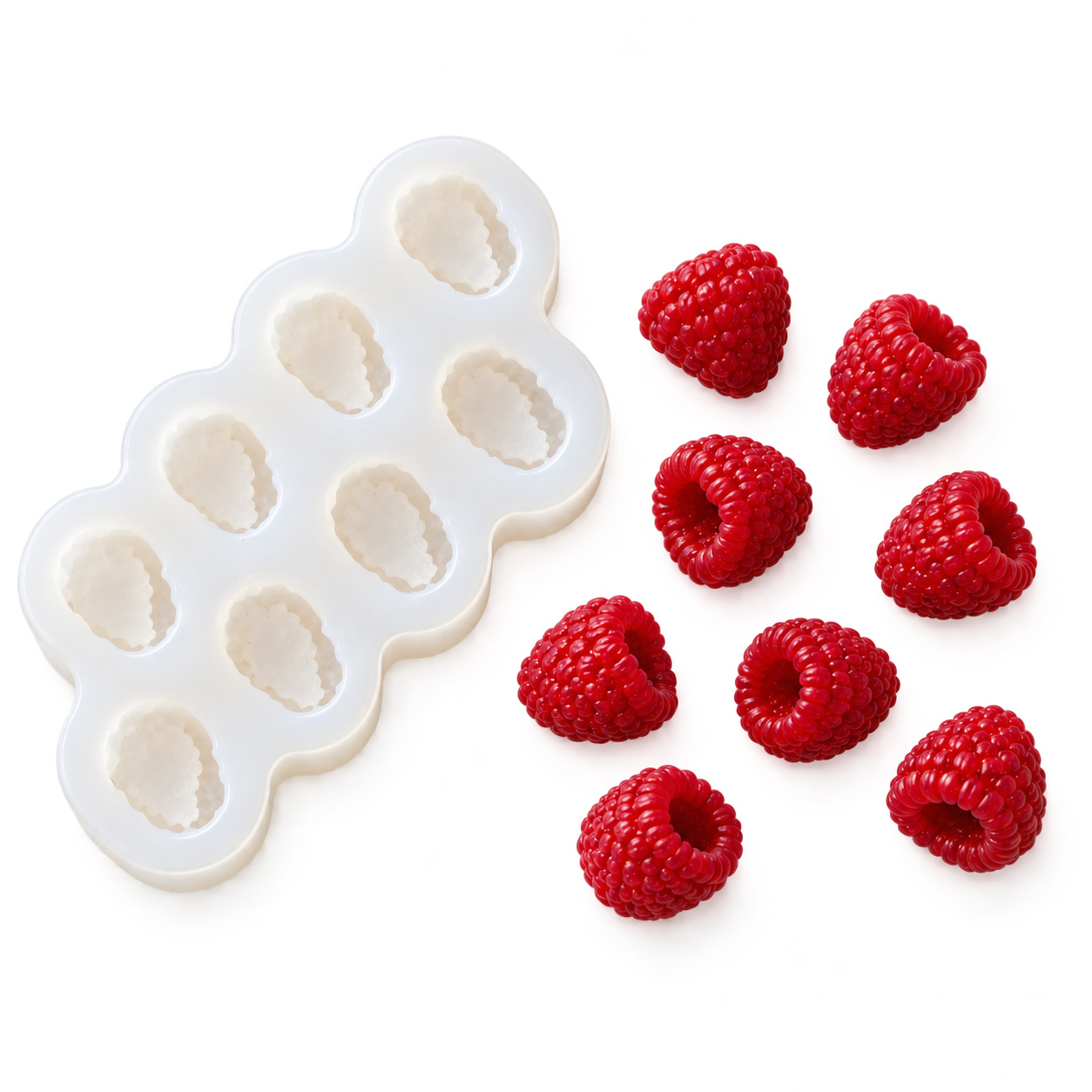 Silikonform für Seifen – Himbeeren