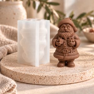 Silikonform für Seifen – Weihnachtsmann mit Geschenken