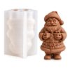 Silikonform für Seifen – Weihnachtsmann mit Geschenken