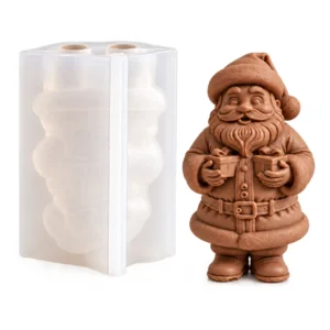 Silikonform für Seifen und Kerzen – Weihnachtsmann mit Geschenken