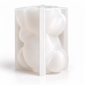 Silikonform für Seifen – Teddybär mit Schleife