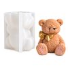 Silikonform für Seifen – Teddybär mit Schleife