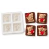 Silikonform für Seifen – Teddybären mit Herzen