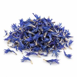 Getrocknete blaue Kornblumenblütenblätter